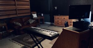 An empty recording studio